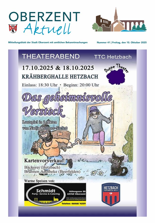 Oberzent aktuell Titelblatt 41/2025