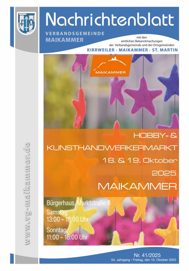 Nachrichtenblatt VG Maikammer Titelblatt 41/2025