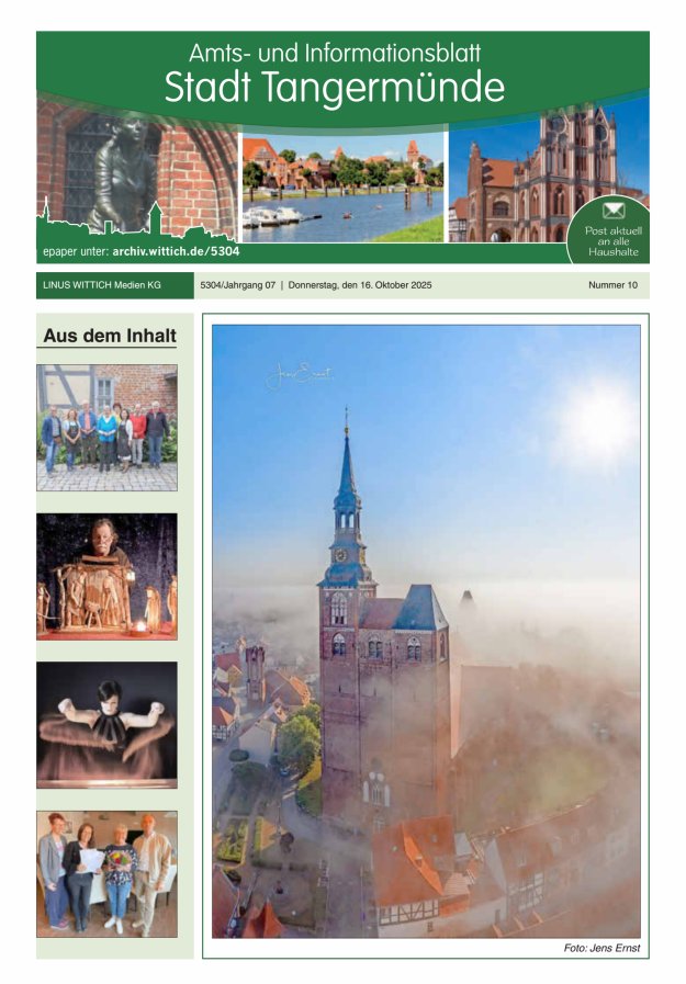Tangermünde Titelblatt 10/2025