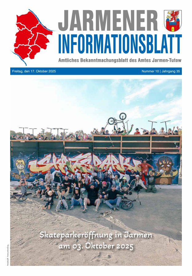 Jarmener Informationsblatt Titelblatt 10/2025