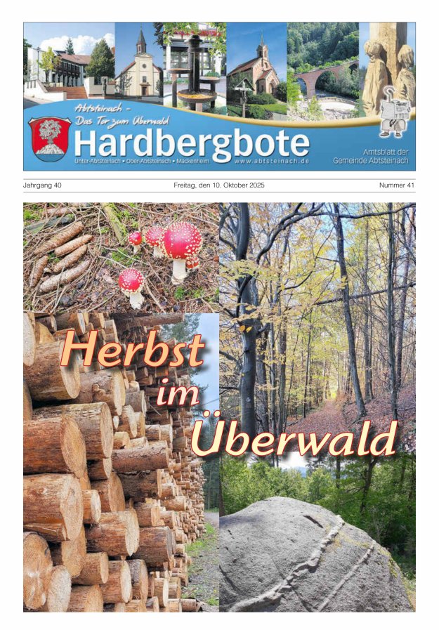 Hardbergbote - Mitteilungsblatt der Gemeinde Abtsteinach Titelblatt 41/2025