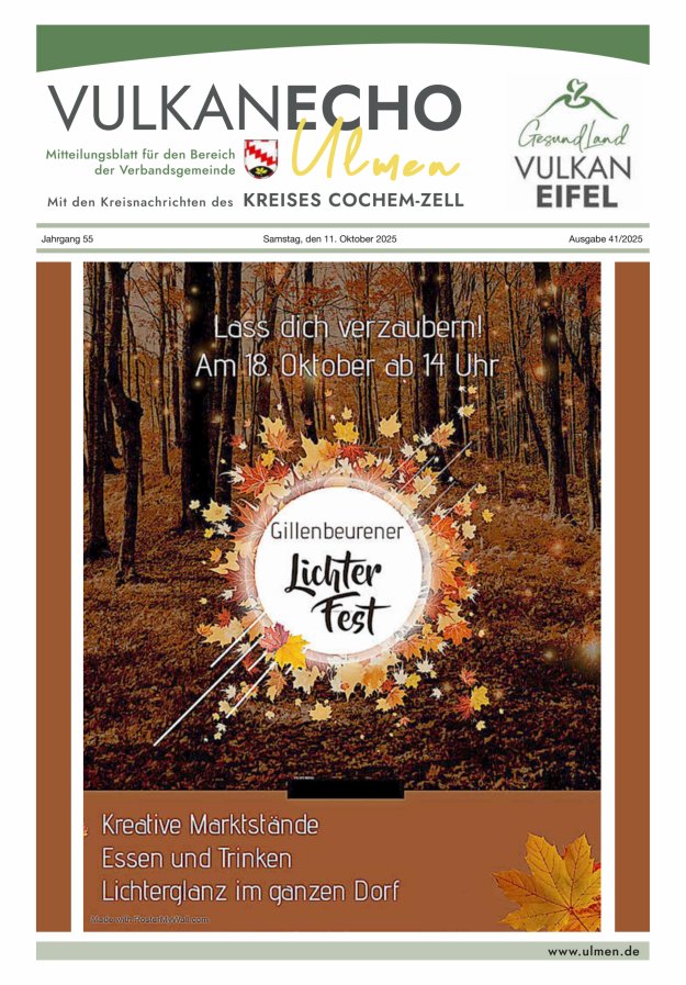 Vulkan Echo VG Ulmen Titelblatt 41/2025