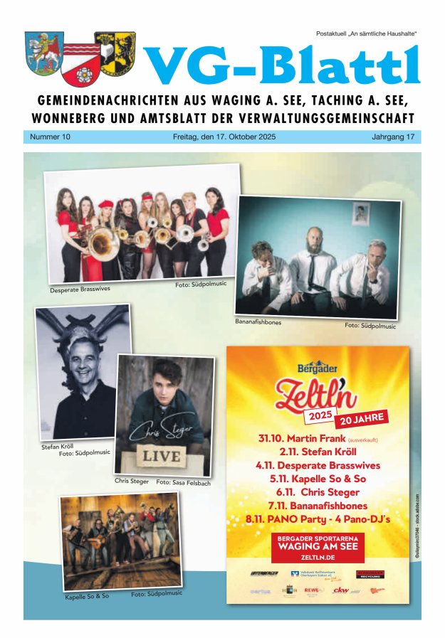 Gemeinde-Zeitung Waging a See Titelblatt 10/2025