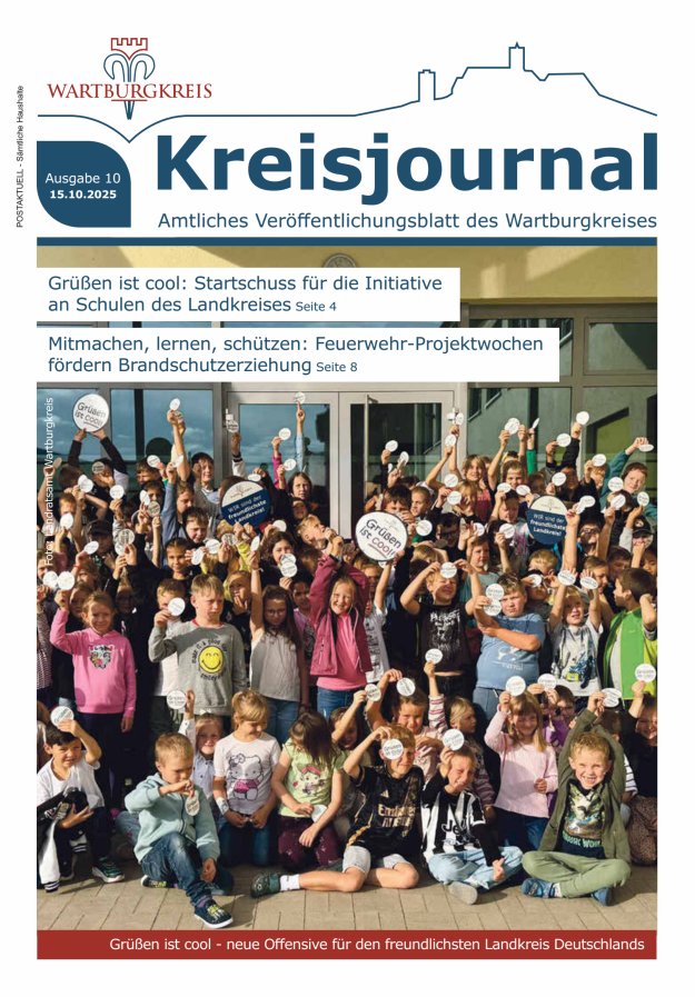 Kreisjournal - Amtliches Veröffentlichungsblatt des Wartburgkreises Titelblatt 10/2025