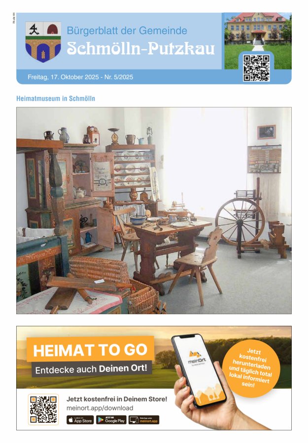 Bürgerblatt der Gemeinde Schmölln-Putzkau Titelblatt 05/2025