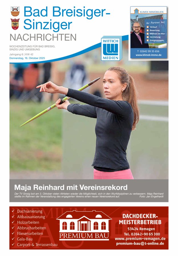 Bad Breisiger-Sinziger Nachrichten Titelblatt 42/2025