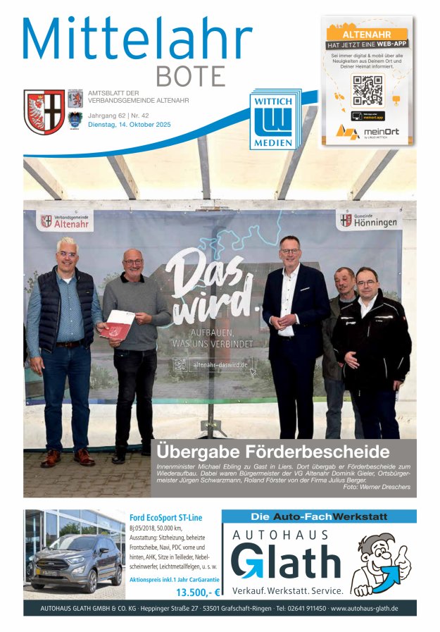 Mittelahr Bote Titelblatt 42/2025