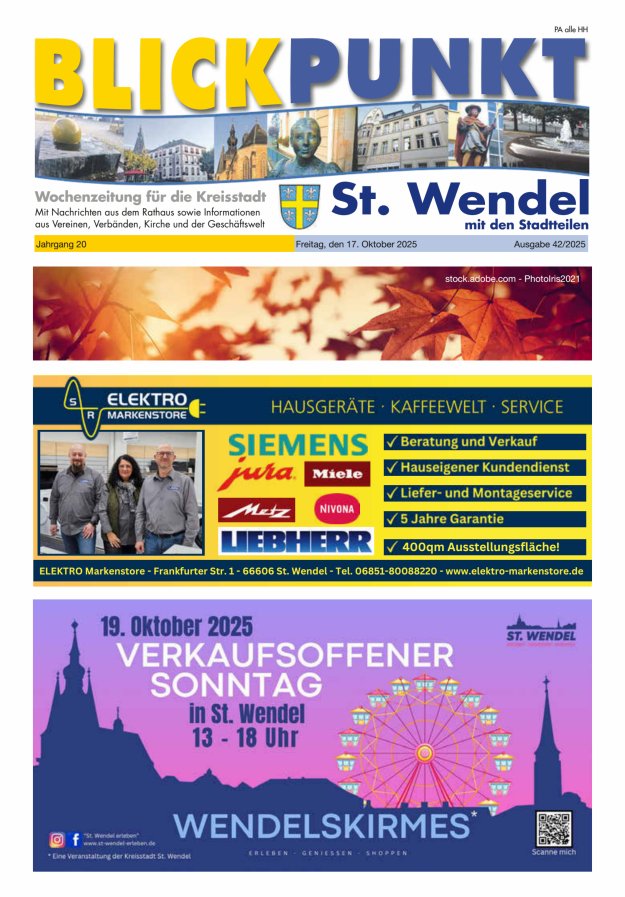 Blickpunkt St Wendel Titelblatt 42/2025