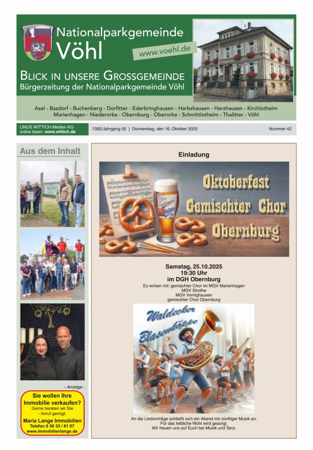 Blick in unsere Grossgemeinde Titelblatt 42/2025