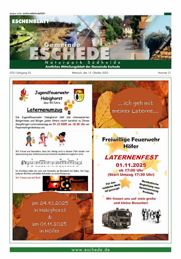 Eschenblatt Titelblatt 21/2025