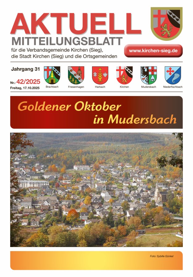Aktuell - Mitteilungsblatt für die VG Kirchen (Sieg) Titelblatt 42/2025