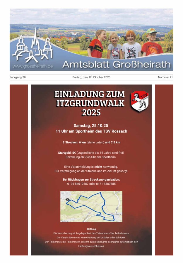 Amtsblatt Großheirath Titelblatt 21/2025
