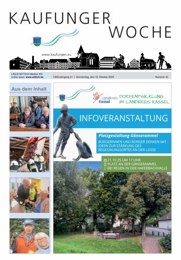 Kaufunger Woche Titelblatt 42/2025