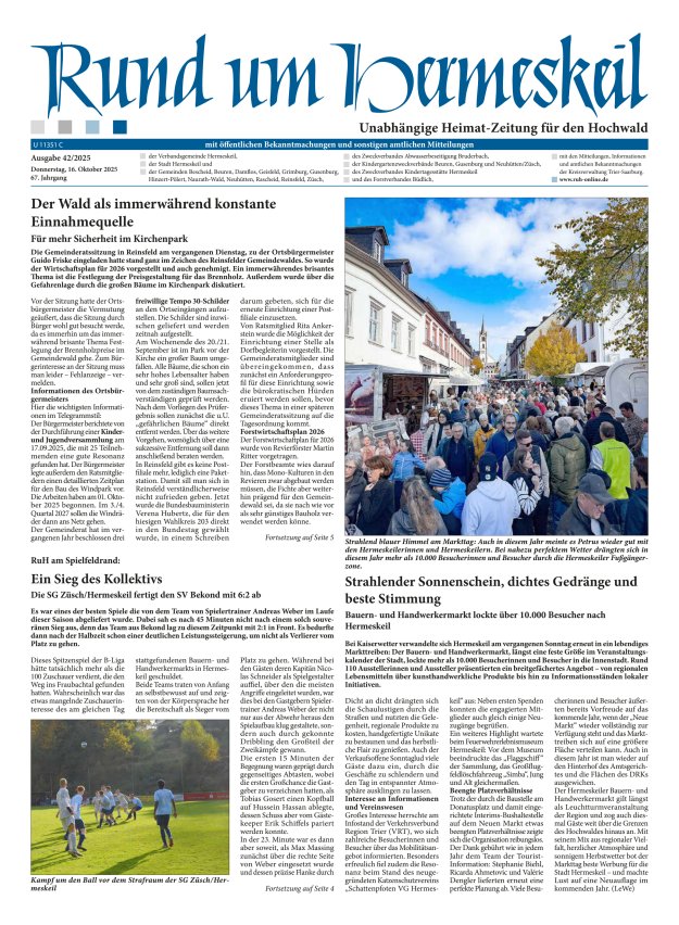 Rund um Hermeskeil Titelblatt 42/2025