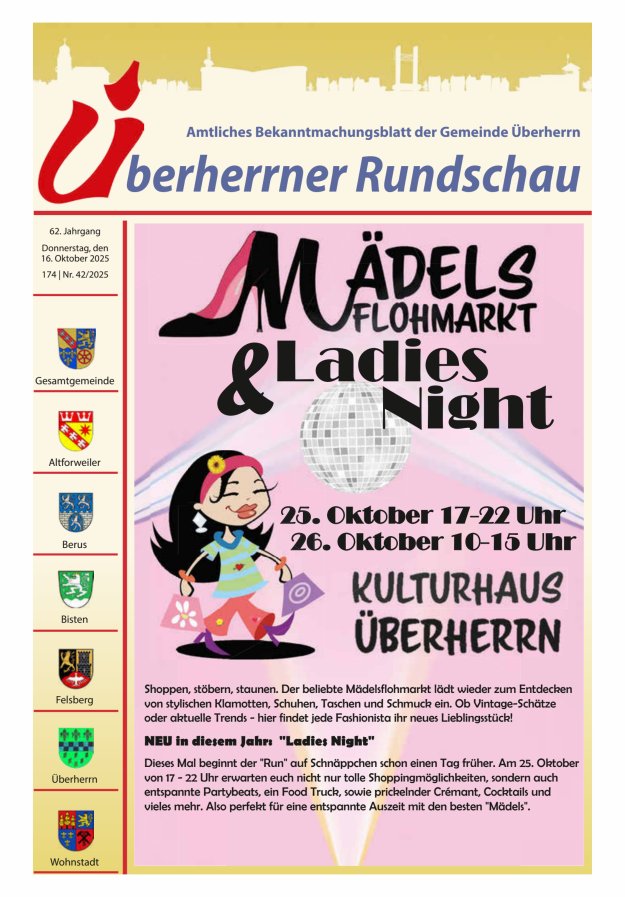 Überherrner Rundschau Titelblatt 42/2025