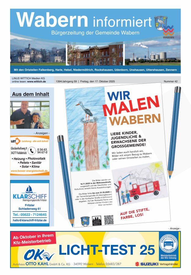 Wabern informiert Titelblatt 42/2025