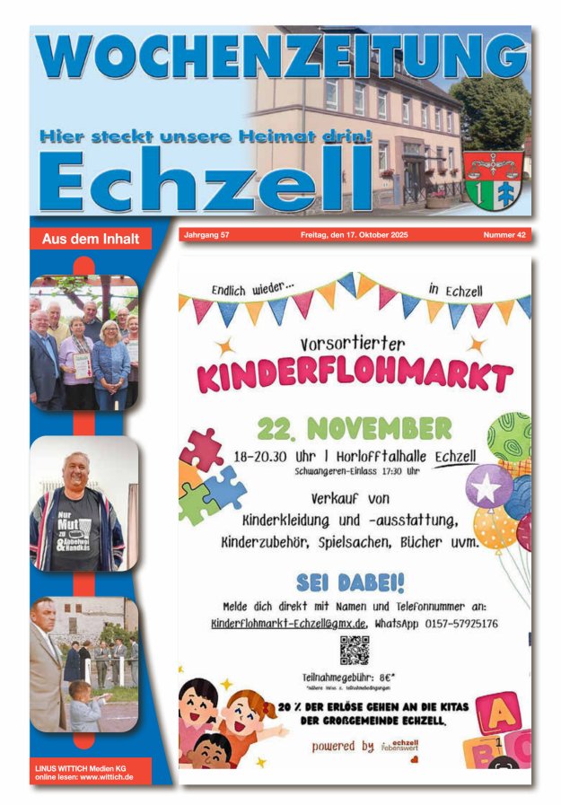 Wochenzeitung für die Gemeinde Echzell Titelblatt 42/2025