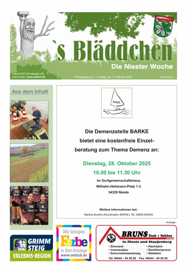 Niester Woche Titelblatt 21/2025