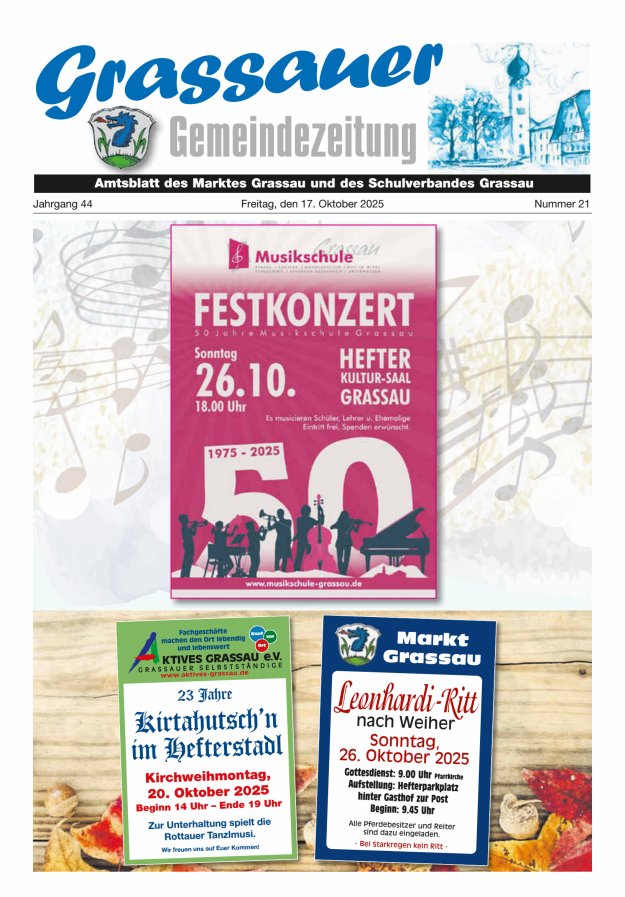 Grassauer Gemeindezeitung Titelblatt 21/2025