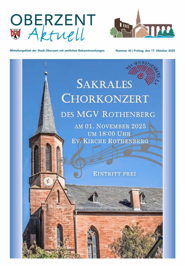 Oberzent aktuell Titelblatt 42/2025