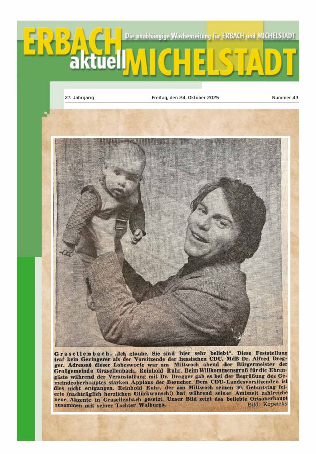 Erbach-Michelstadt aktuell Titelblatt 43/2025