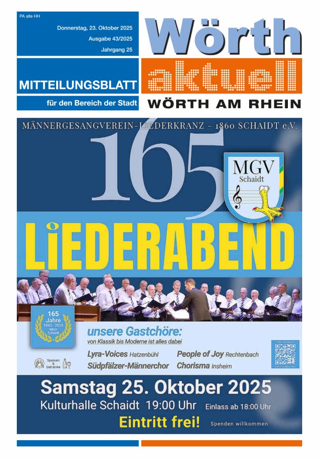 Wörth aktuell Titelblatt 43/2025