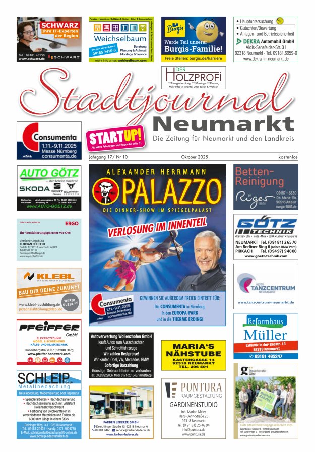Stadtjournal Neumarkt Titelblatt 10/2025