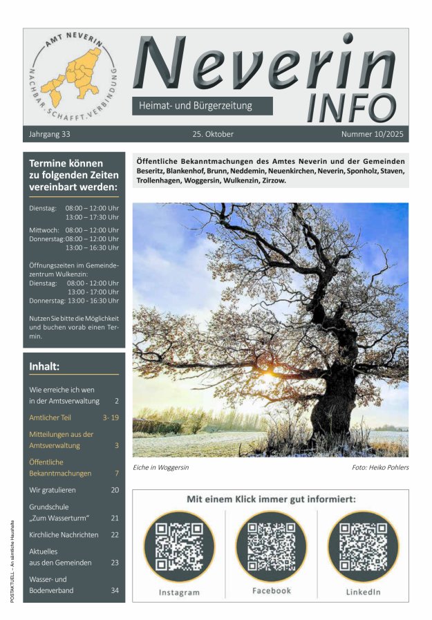 Neverin INFO Titelblatt 10/2025