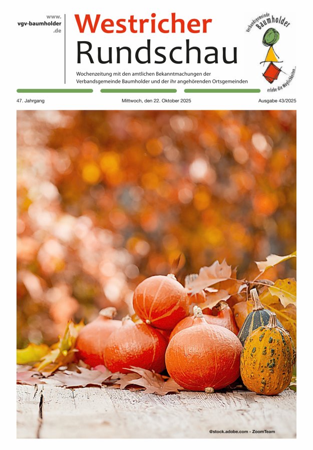 Westricher Rundschau VG Baumholder Titelblatt 43/2025
