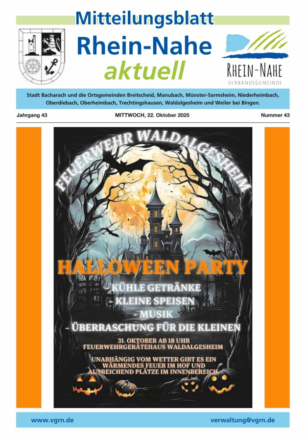 Rhein-Nahe aktuell Titelblatt 43/2025