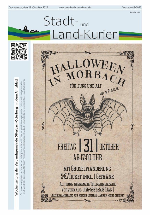 Stadt- und Land-Kurier Otterbach-Otterberg Titelblatt 43/2025