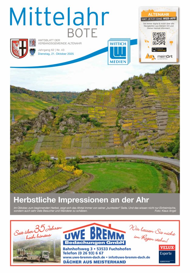 Mittelahr Bote Titelblatt 43/2025