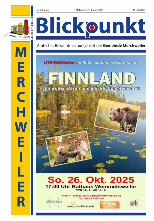Blickpunkt Merchweiler Titelblatt 43/2025