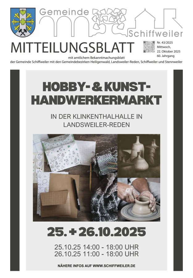 Mitteilungsblatt Schiffweiler Titelblatt 43/2025