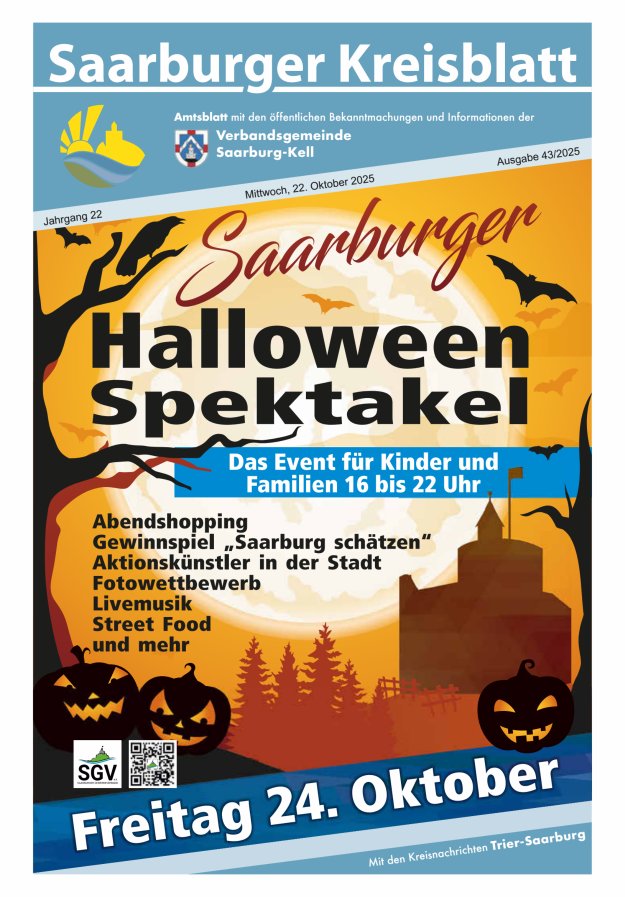 Saarburger Kreisblatt Titelblatt 43/2025