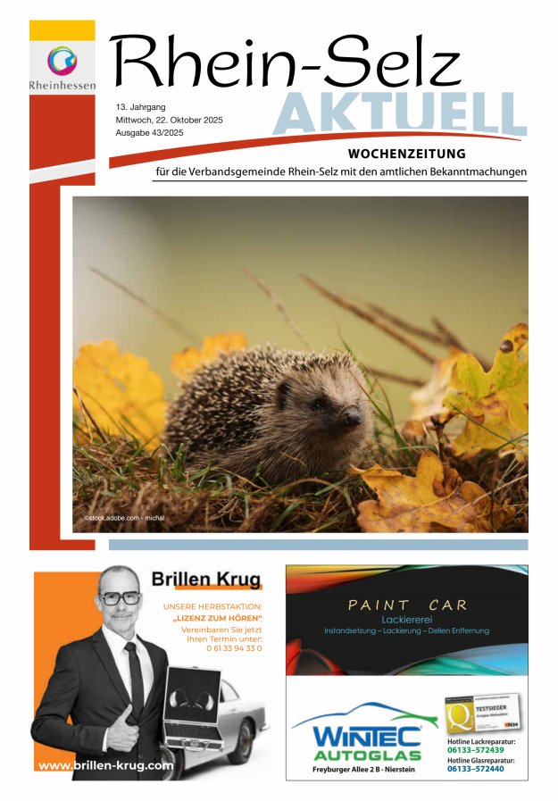 Rhein-Selz aktuell Titelblatt 43/2025