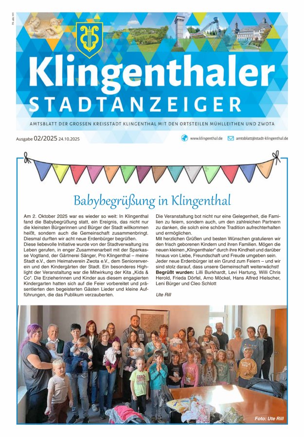 Klingenthaler Stadtanzeiger  Titelblatt 02/2025