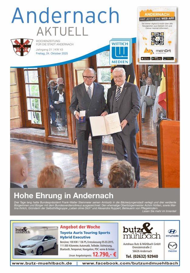 Andernach aktuell Titelblatt 43/2025