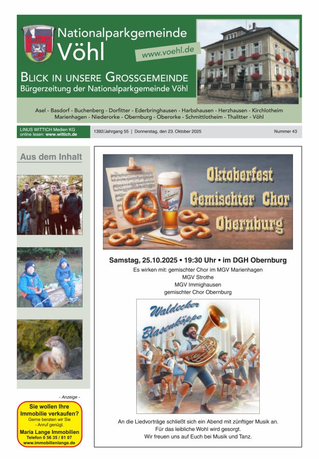 Blick in unsere Grossgemeinde Titelblatt 43/2025