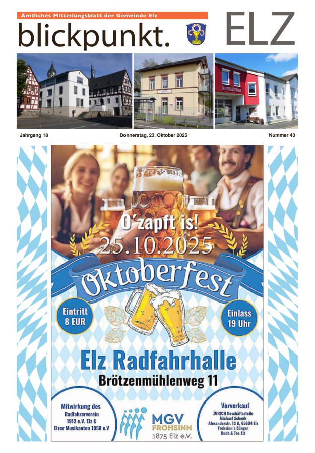 Blickpunkt Elz Titelblatt 43/2025