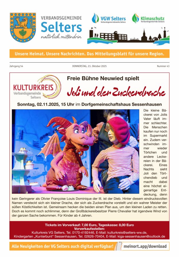 Unsere Verbandsgemeinde Selters Ww Titelblatt 43/2025