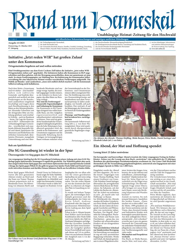 Rund um Hermeskeil Titelblatt 43/2025