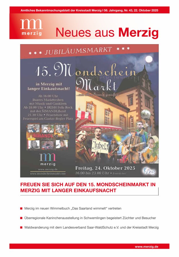 Neues aus Merzig Titelblatt 43/2025