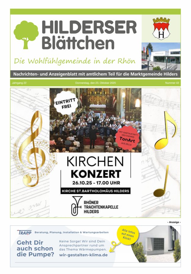 Hilderser Blättchen Titelblatt 43/2025