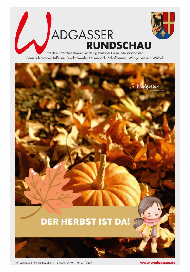 Wadgasser Rundschau Titelblatt 43/2025