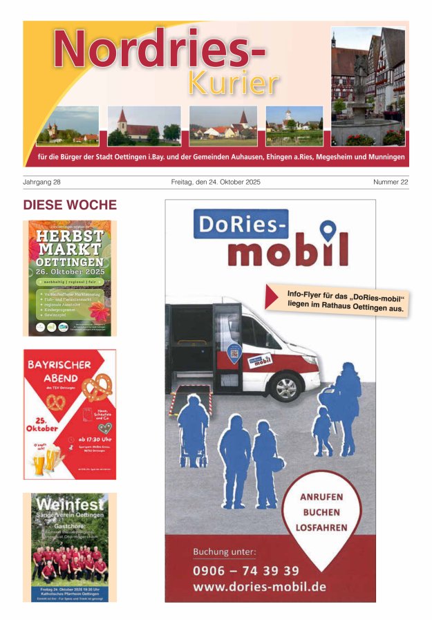 NordRies-Kurier Titelblatt 22/2025