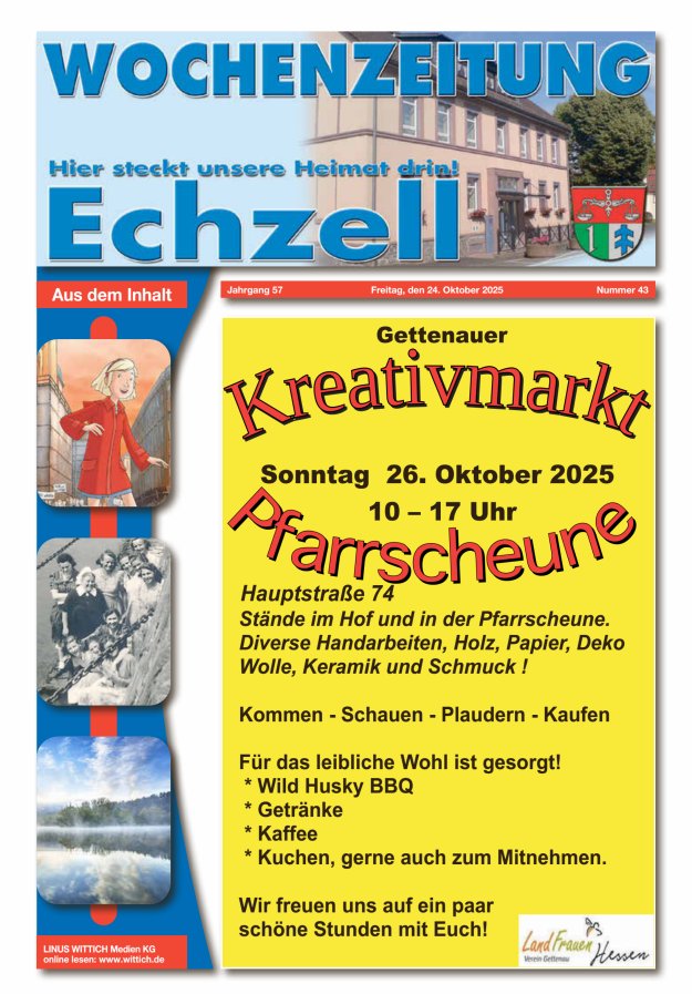 Wochenzeitung für die Gemeinde Echzell Titelblatt 43/2025