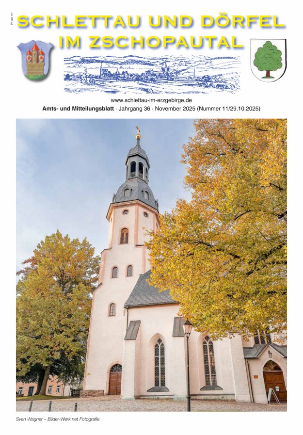 Schlettau und Dörfel im Zschopautal – Amts- und Mitteilungsblatt Titelblatt 11/2025