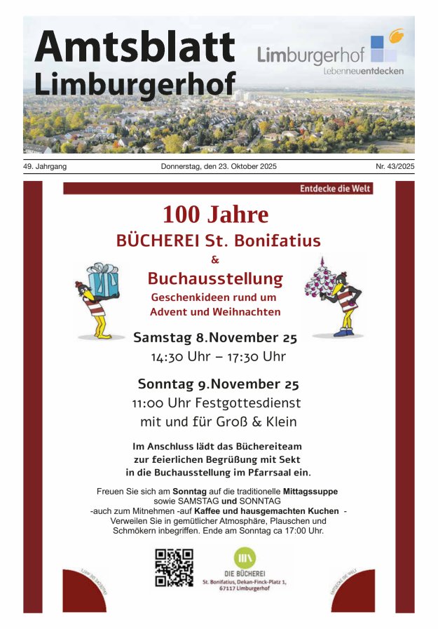 Amtsblatt Limburgerhof Titelblatt 43/2025