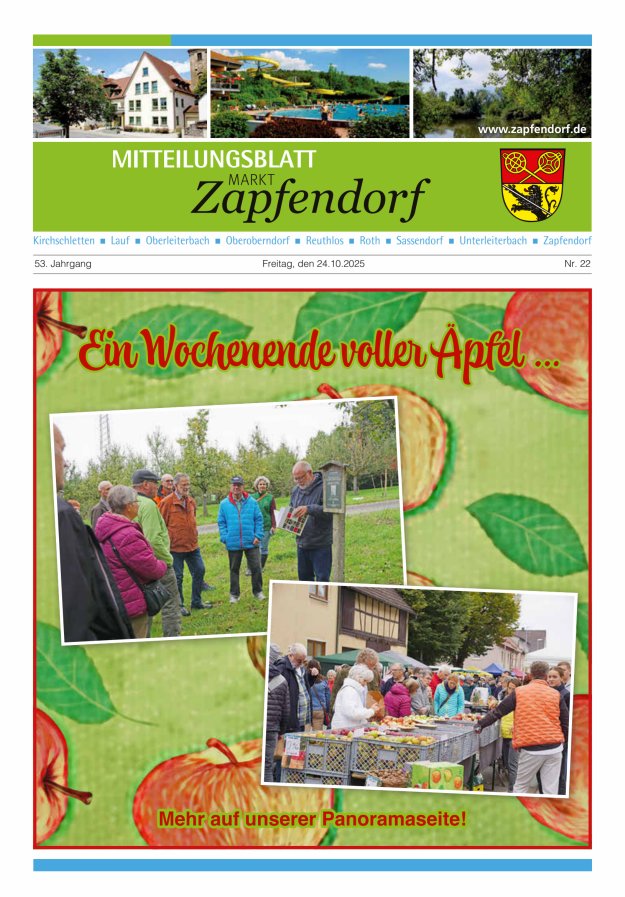 Mitteilungsblatt Markt Zapfendorf Titelblatt 22/2025